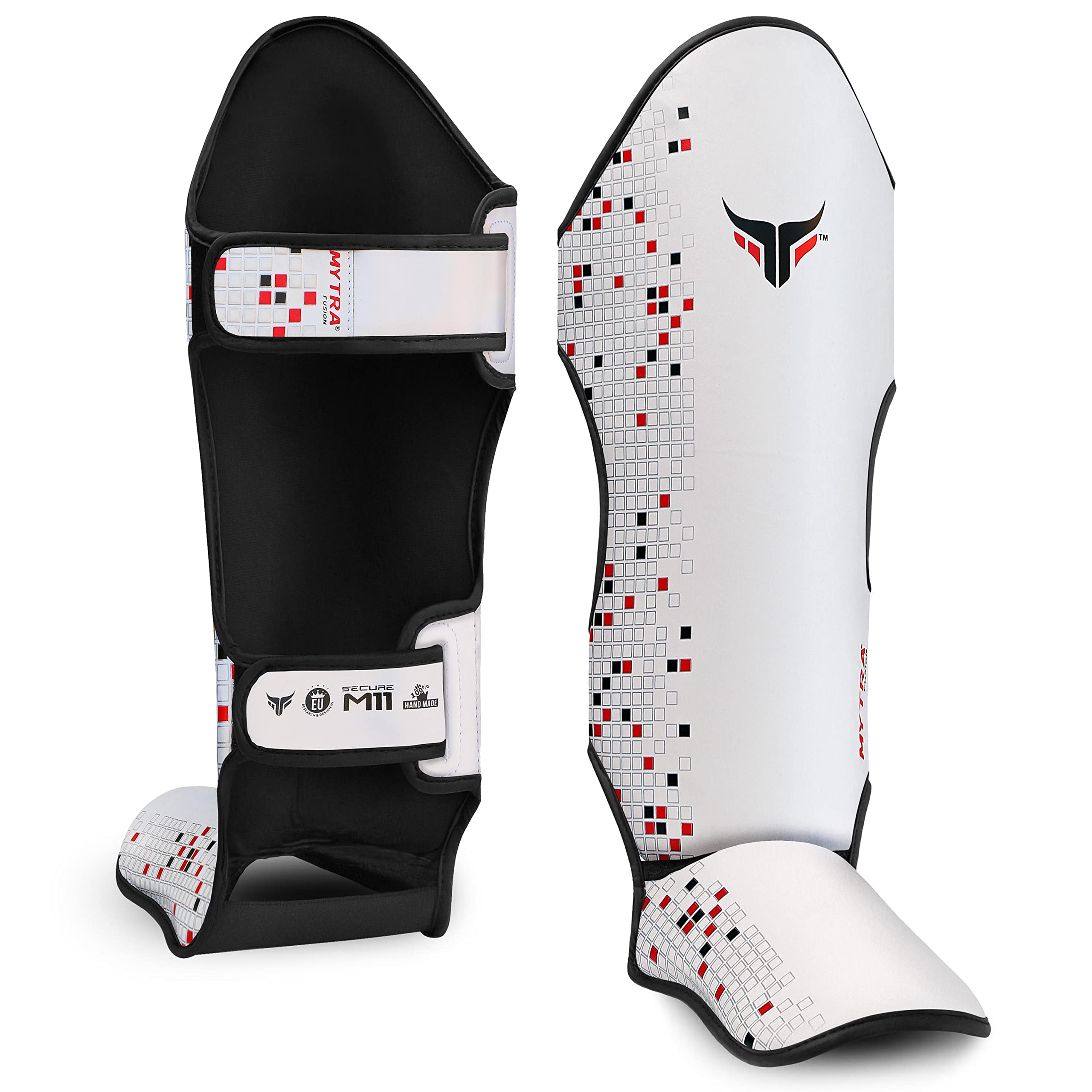 Mytra Fusion Protege Tibia Boxe Protege Tibia MMA, Muay Thai protège Tibia – Shin Instep Protection pour Le Kickboxing, l'entraînement, Le BJJ, l'équipement de Boxe et Les Arts Martiaux