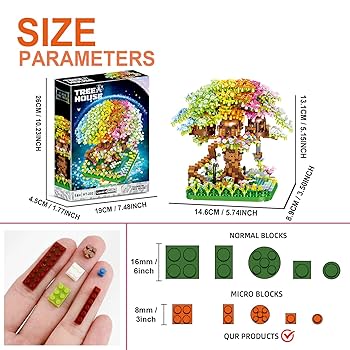 Amazon.com: PQKIE Cherry Blossom Building Set, 1345 Pcs