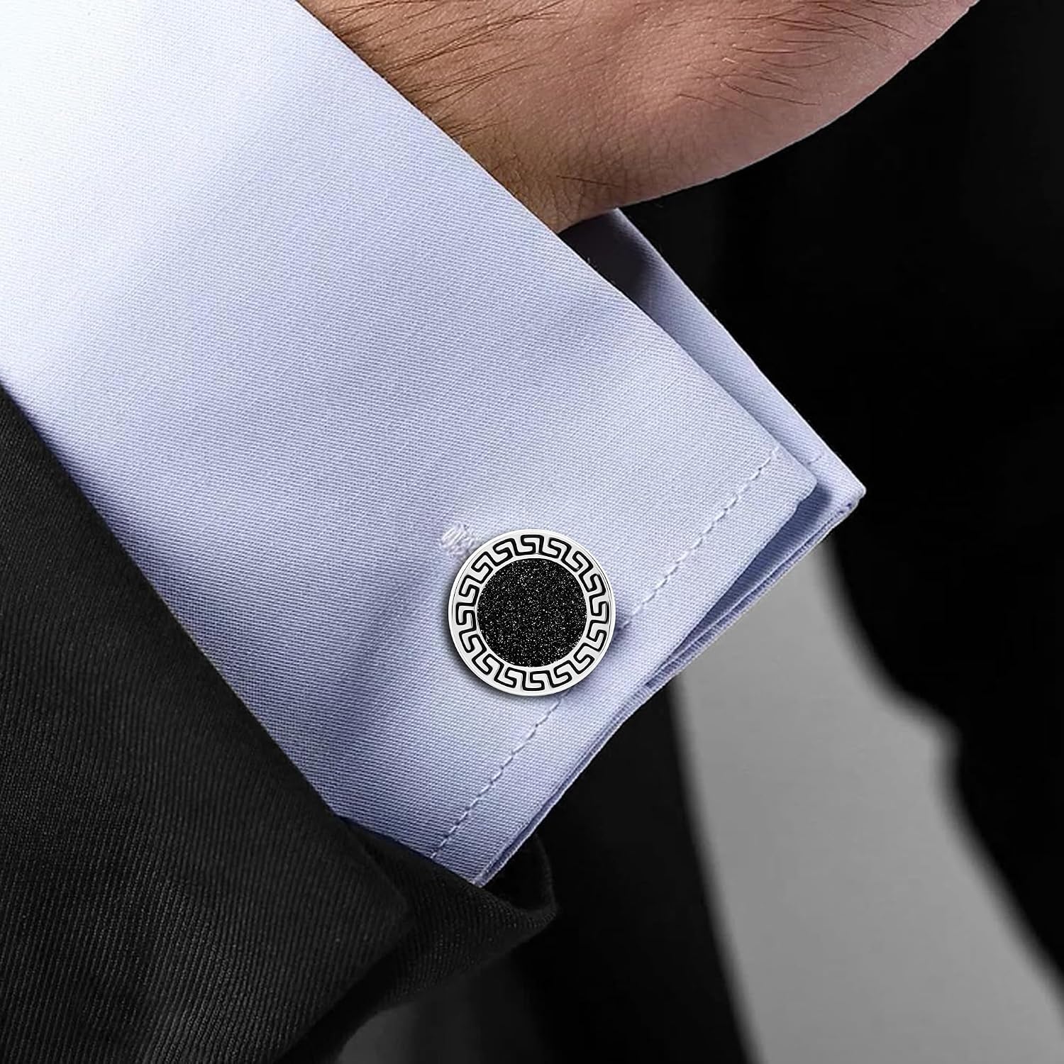 LeCalla 925 Sterling Silver Groomsmen Cufflinks Set | Classic & Antique Designs Men's Cuff-links Jewelry Set | Cuff-Links for Wedding, Party, Anniversary, Business & Special Occasion Gifts