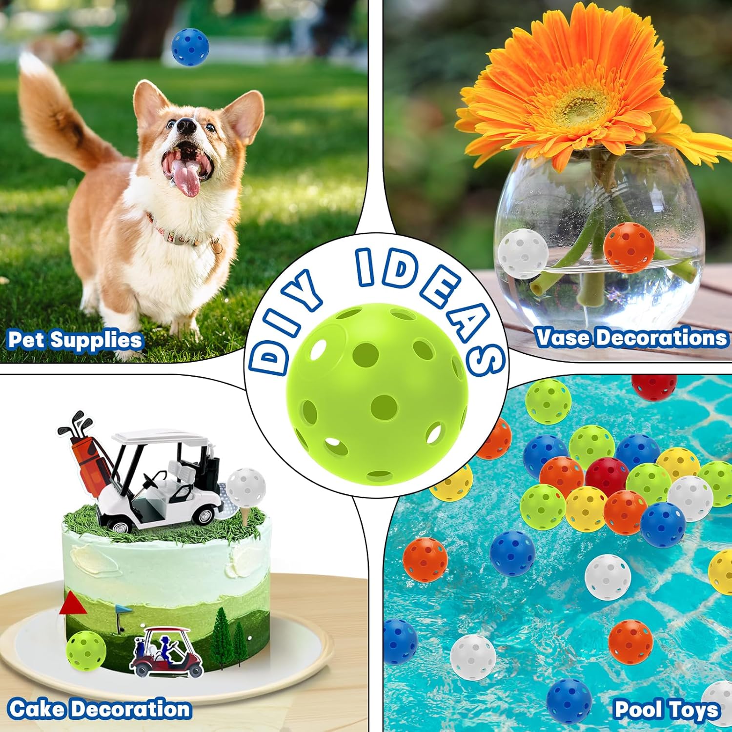 Coopay 72/150/300 Pack Practice Golf Balls, 42mm Plastic Golf Training Balls with a Drawstring Bag Hollow Sports for Swing Practice Driving Range Backyard Home Indoor Outdoor Use