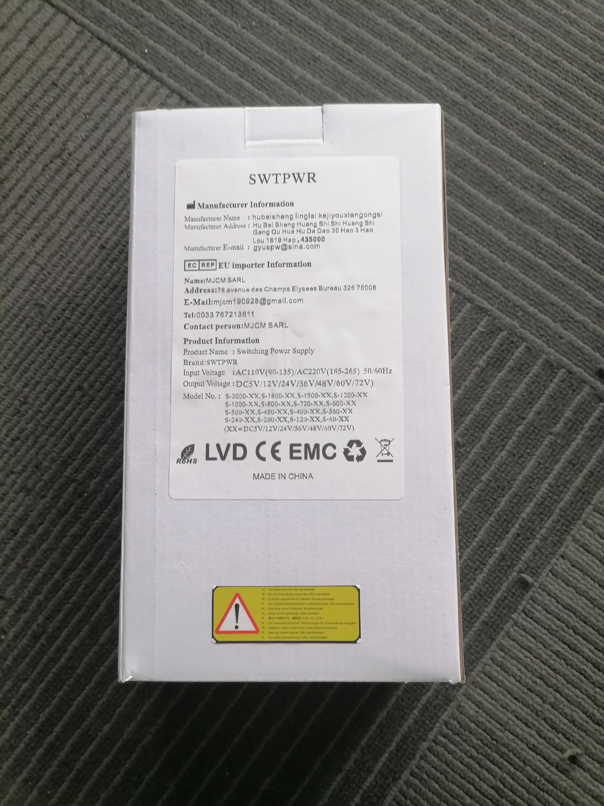 Fuente de alimentación (12 V, 50 A, 600 W, transformador de 110 V, CA a CC, transformador industrial para banda luminosa LED, CCTV Radio SMPS (DC12 V, 30 A, 360 W)