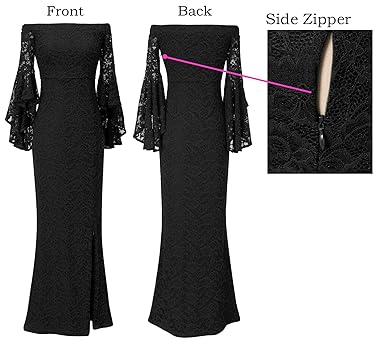 Amazon.com: VFSHOW Womens Floral Lace Off Shoulder Bell