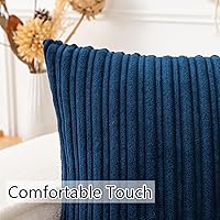 Vista 241 de UGASA - Juego de 2 fundas de almohada de terciopelo a rayas, funda decorativa para cojín con cremallera oculta para el hogar, sofá, dormitorio