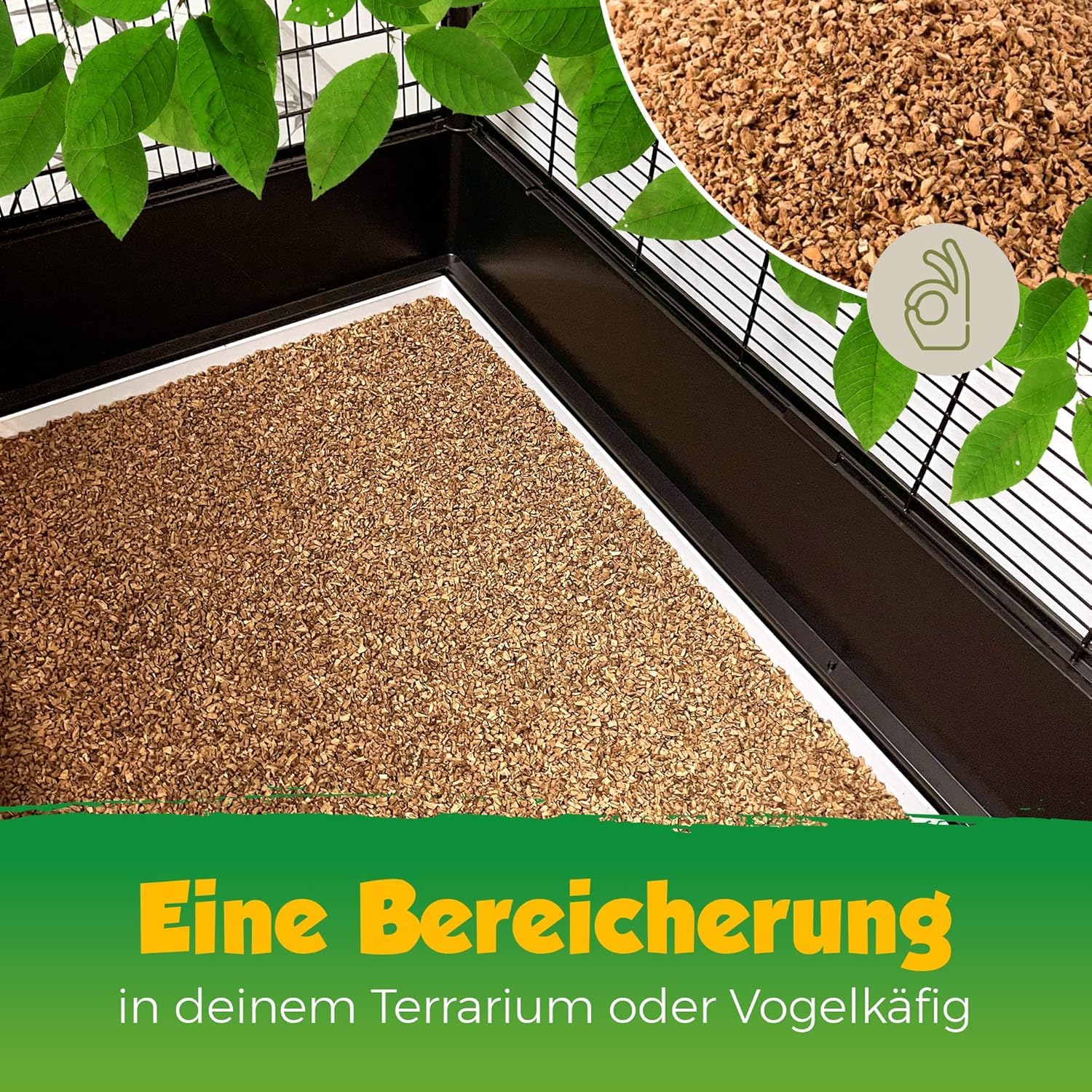 Granulés de liège fins 100 litres 0,5-3 mm liège naturel recyclé