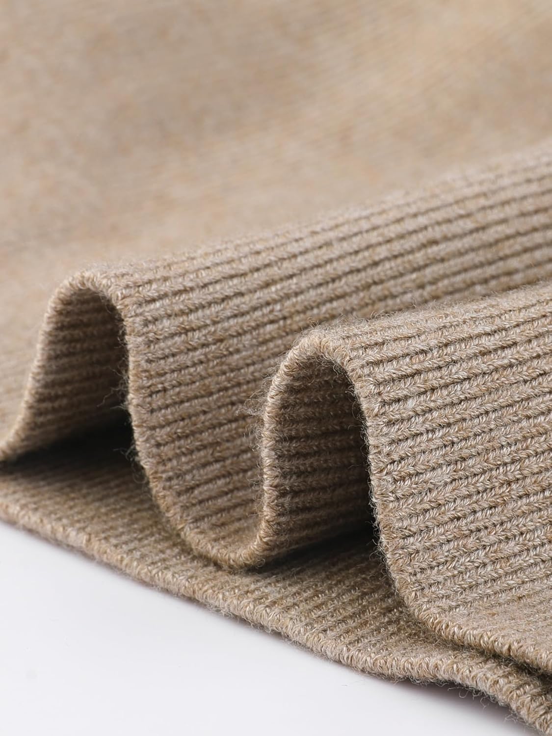 Allegra K Women's Sweater Skirts Ribbed Knit Elastic High Waist Stretchy Slit Casual Office Pencil Midi Skirt - Image 5