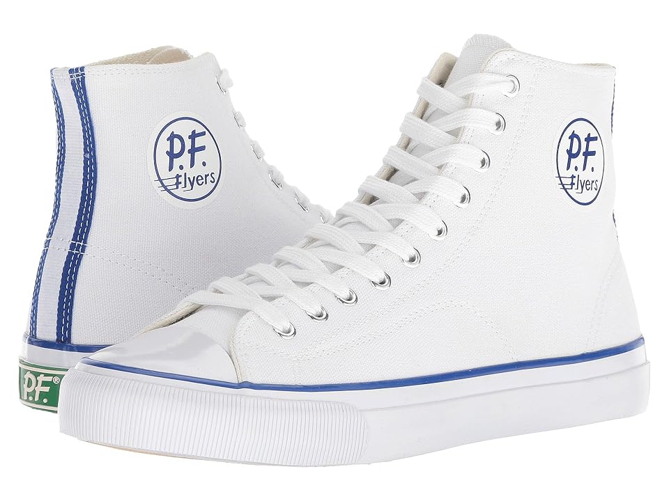 

PF Flyers All American Hi (White) Men's Lace up casual Shoes
