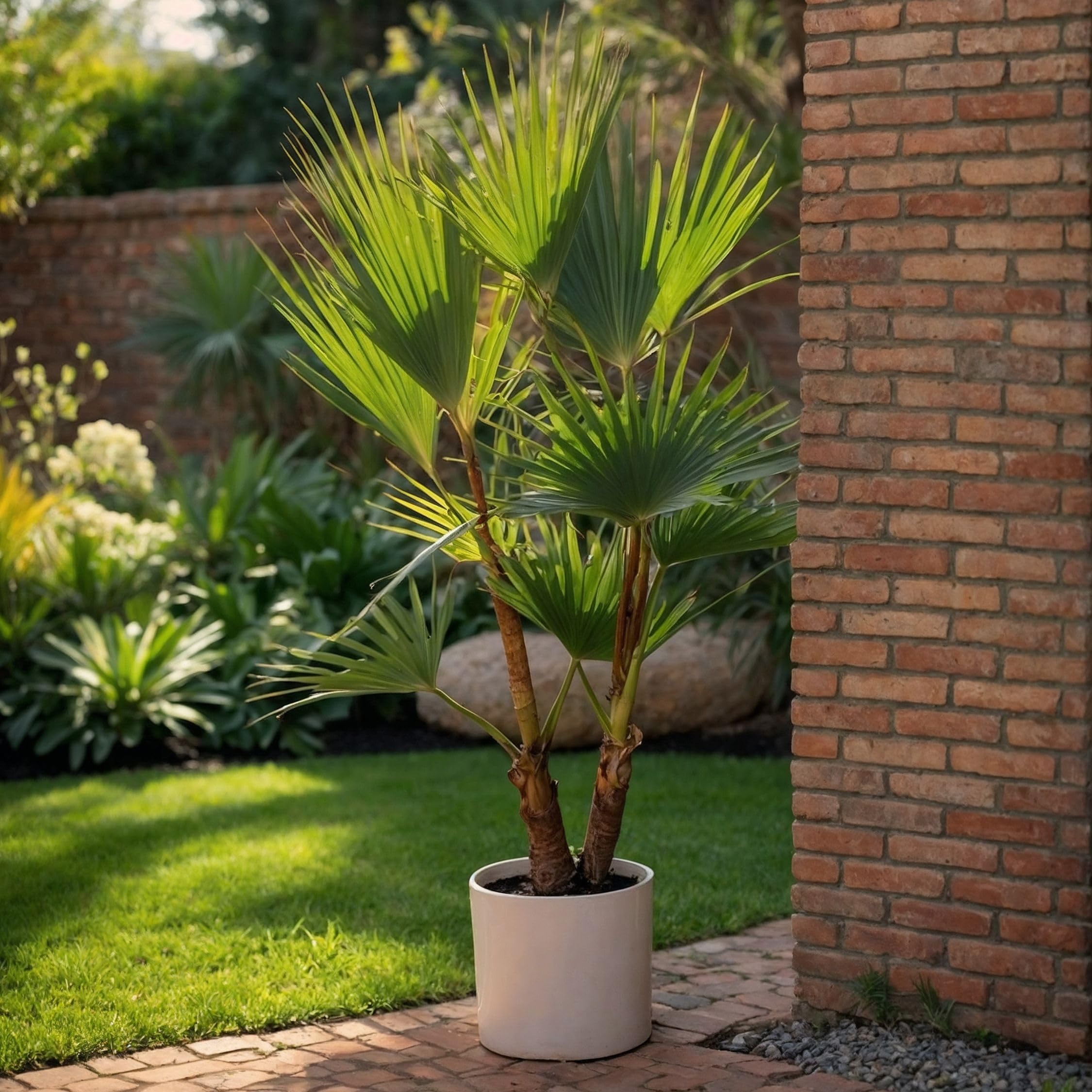 Plant in a Box - Palmiers d'extérieur - Mélange de 3 plantes - Pot 15cm - Hauteur 50-70cm