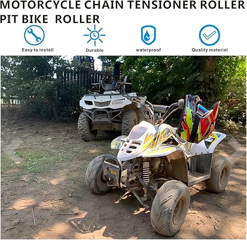 Miniatura 7 de KOSIDA Guía de rueda tensor de polea de rodillo de cadena roja de 8 y 0.394 in para motocicleta Mini Bike ATV 125cc 140cc 160cc XR125 SSRC RF50