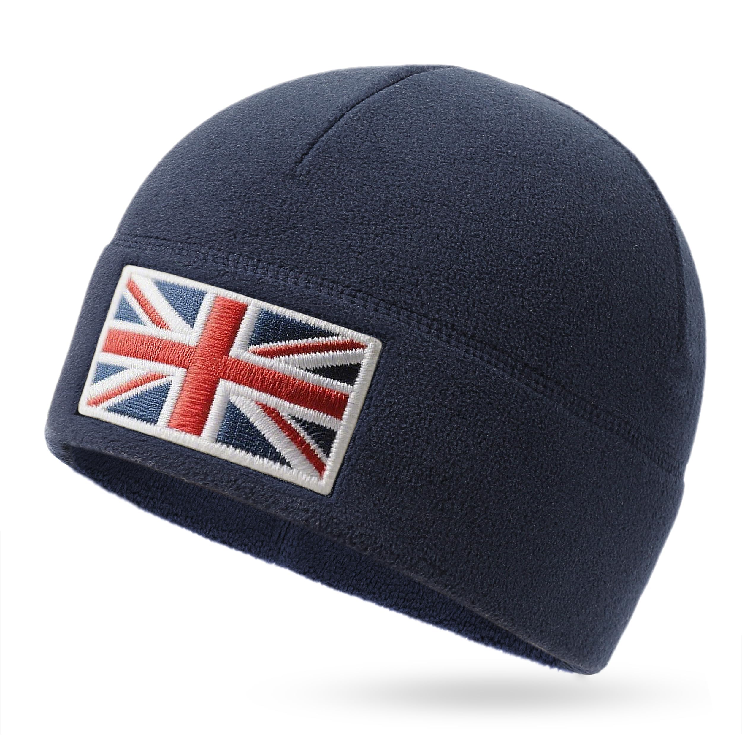 Outdoor Shaping Bonnet tactique drapeau du Royaume-Uni en polaire recyclée, durable, chaud, idéal pour la randonnée et une utilisation tactique