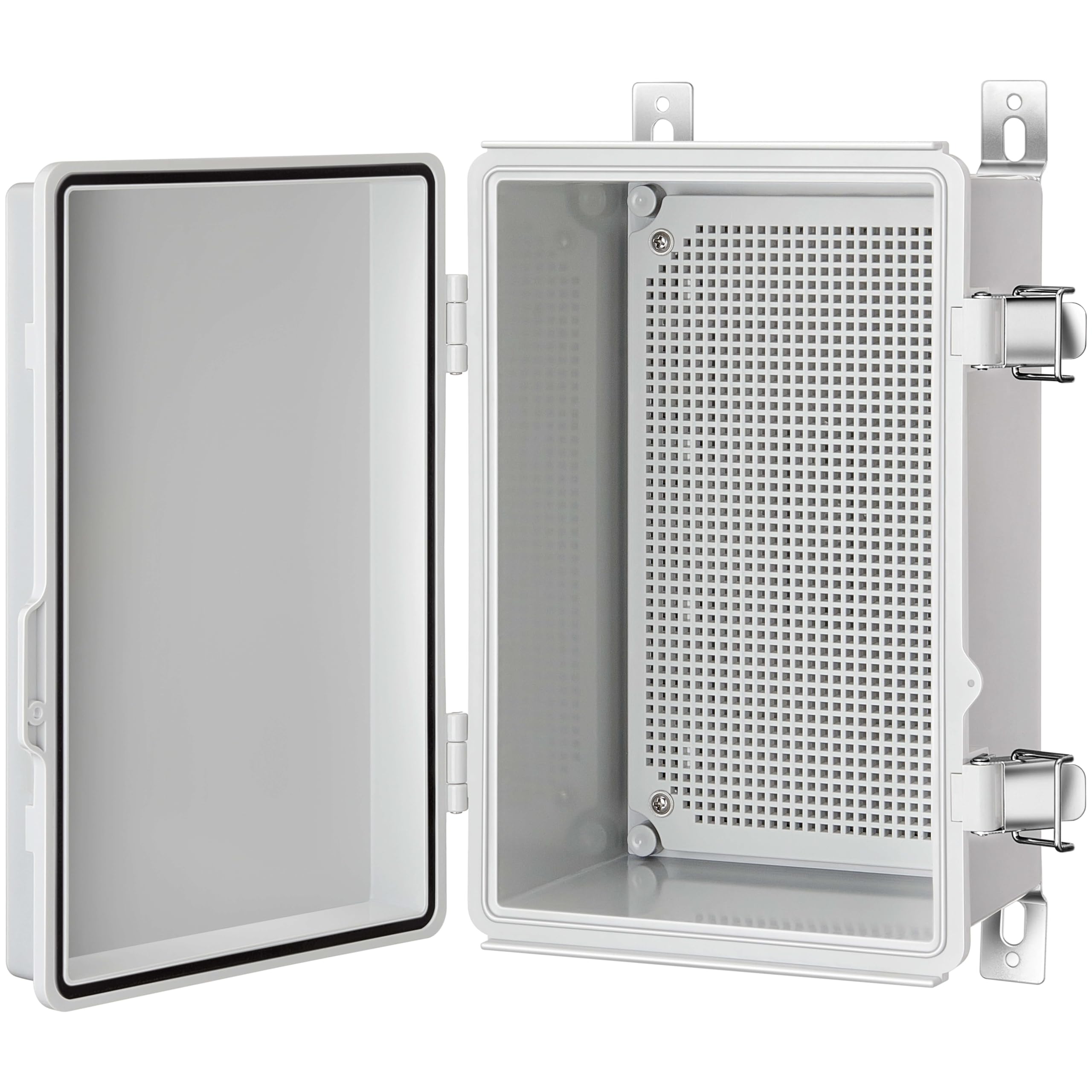 Gratury Junction Box, IP67 Waterproof Plastic Enclosure for Electrical Project, Hinged Grey Cover, Includes Mounting Plate and Wall Bracket — Amazon image 17