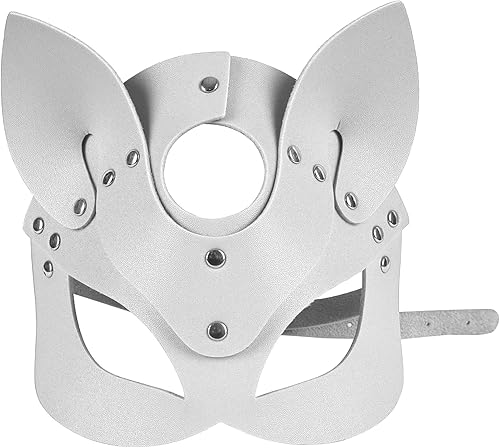 Máscara de mascarada para mujer, máscara de piel de lujo de zorro de gato, cosplay, fiesta de Navidad, regalo de San Valentín, accesorios de disfraz