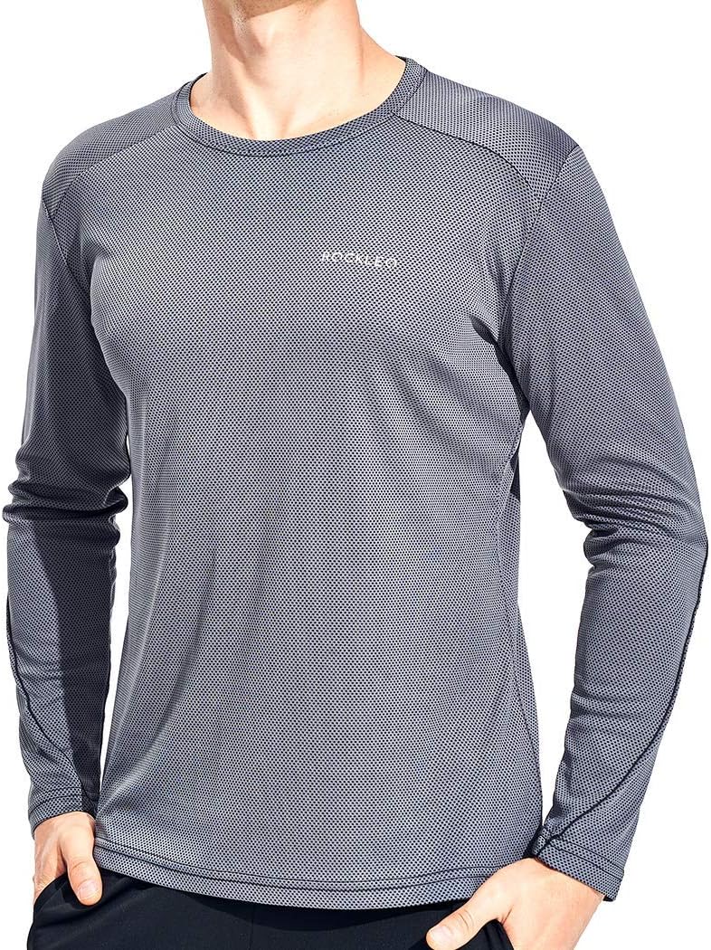 Men's Performance Long-Sleeve T-Shirt, Athletic Dry-Fit T-Shirts, Active Moisture-Wicking Sport Running T-Shirt