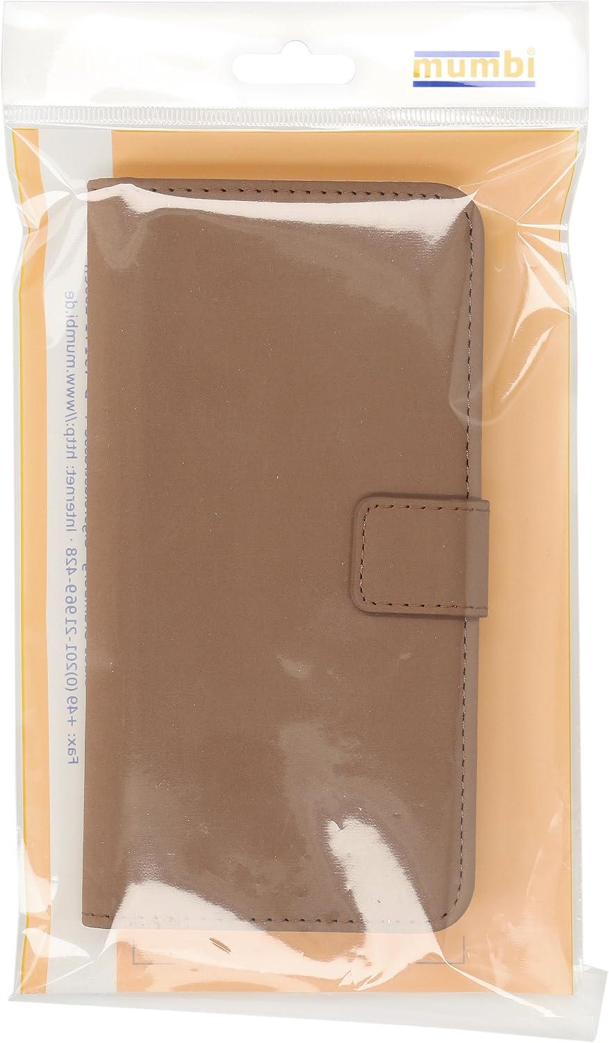 mumbi Book-Style Case Compatible with Huawei P20 Brown