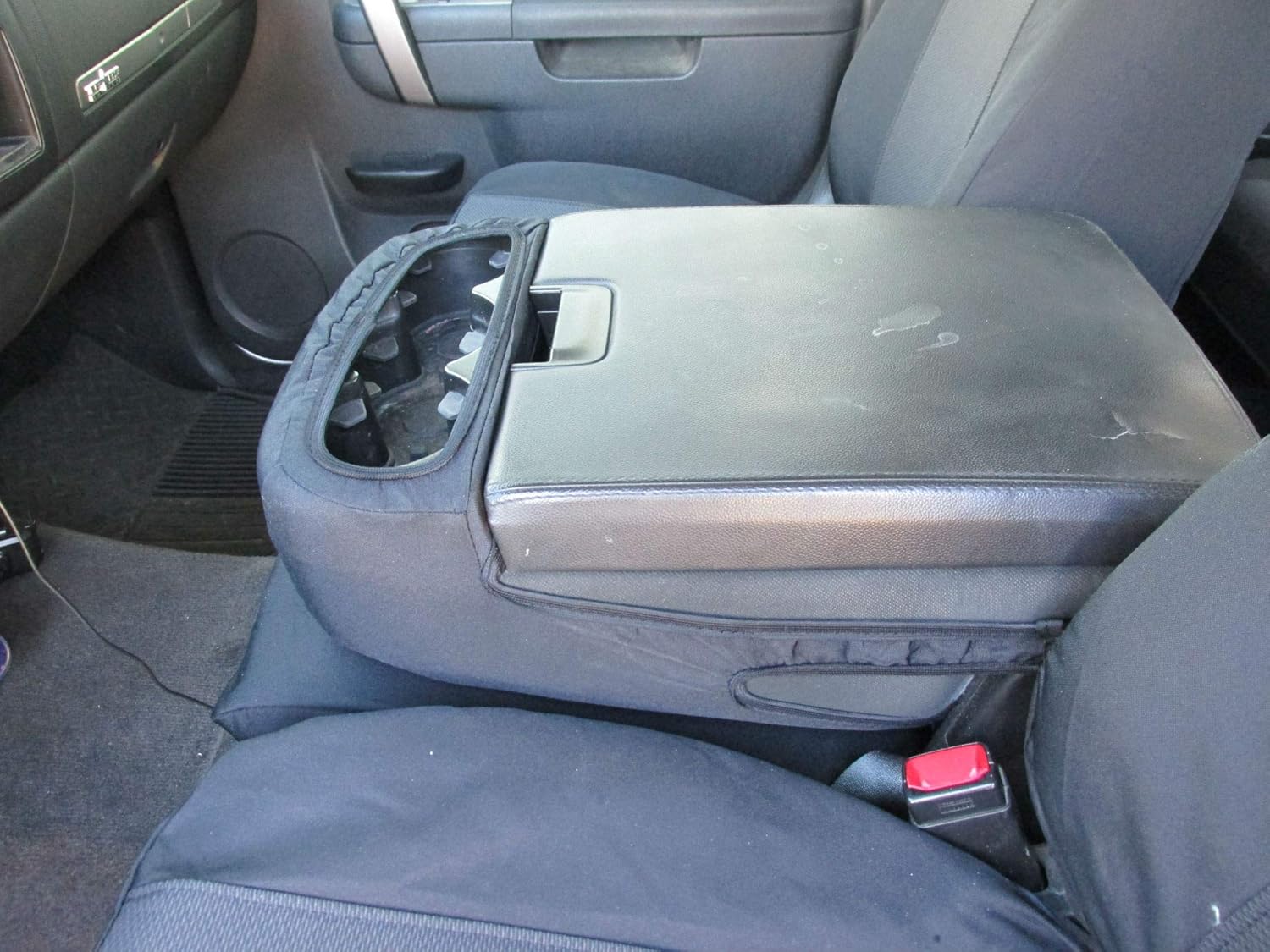 Durafit Seat Covers, C1134-C1 Black 2010-2013 Chevy Silverado, Tahoe, Avalanche and GMC Sierra LT 40/20/40 with Opening Center Console with 2 Opening Lids (Side Impact Airbag Version).