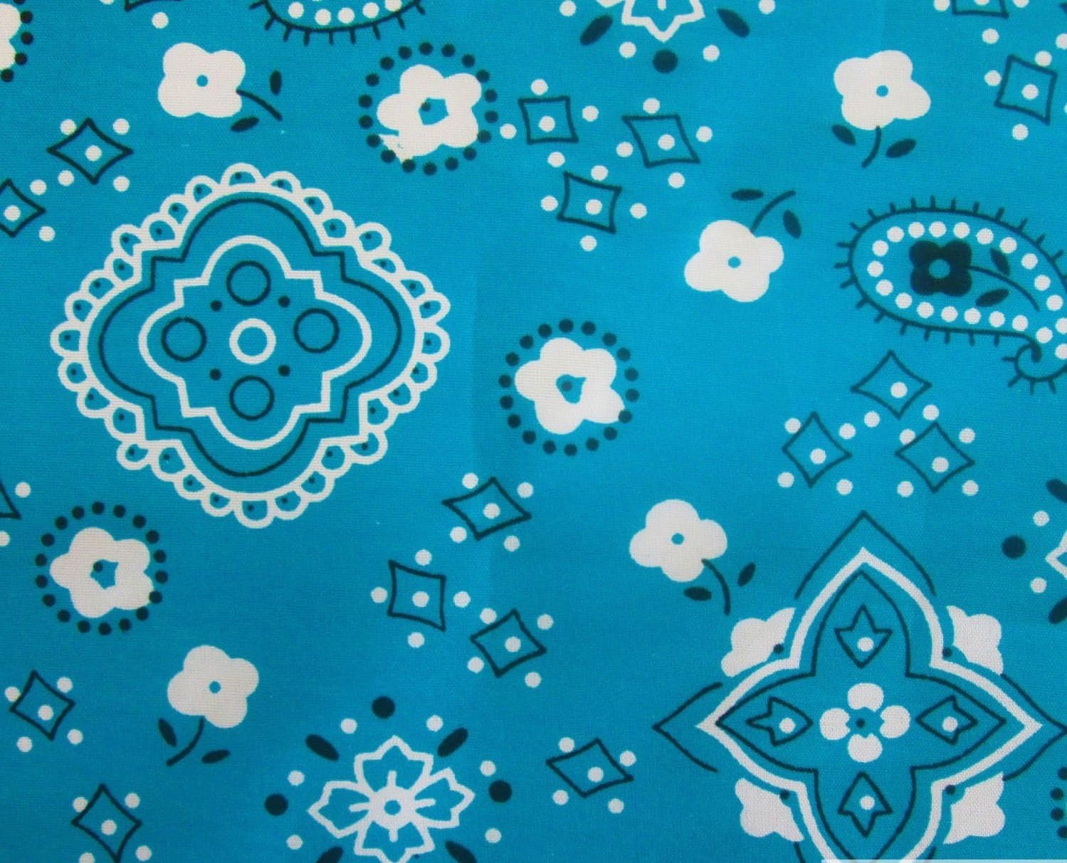 The Fabric Exchange Bandana Navy Poly Cotton Inch Wide Fabric by The Yard (F.E.)