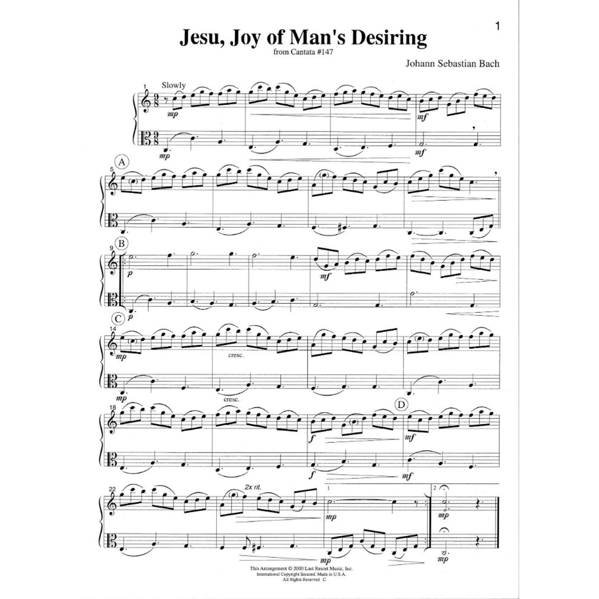 Music for Two, Volume 1 Flute or Oboe or Violin & Viola