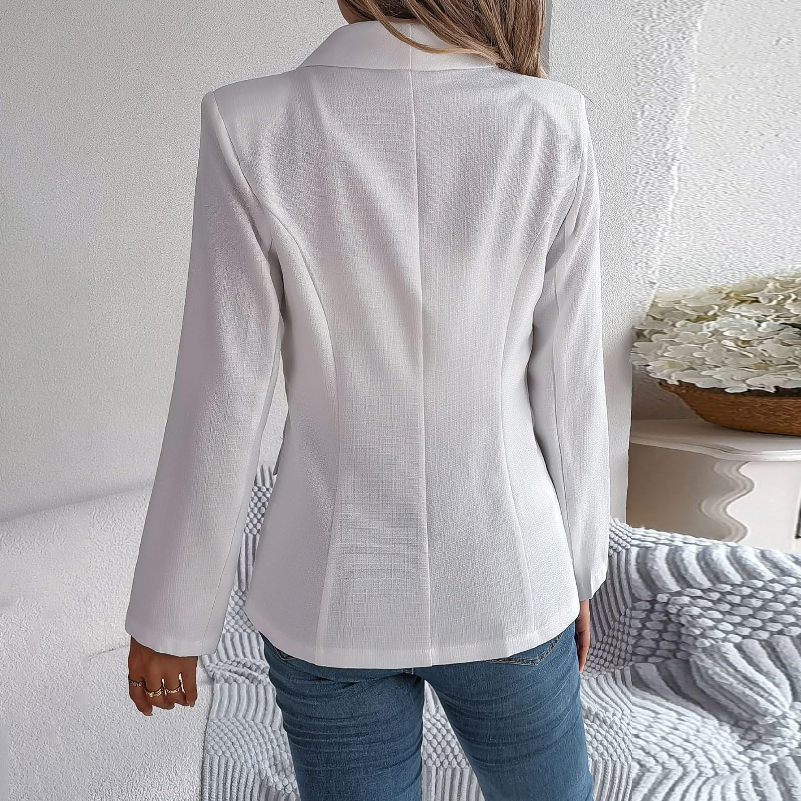 Generisch Blazer Damen Elegant Business Jacke Damen Büro Arbeit Langarm