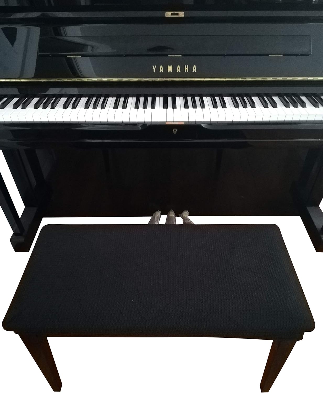 Waterproof Piano Bench Cover - Perfect for Pets, Kids, Elderly, Weddings, Parties - Machine Washable, Elastic, Removable - Cleans Easily(Black)