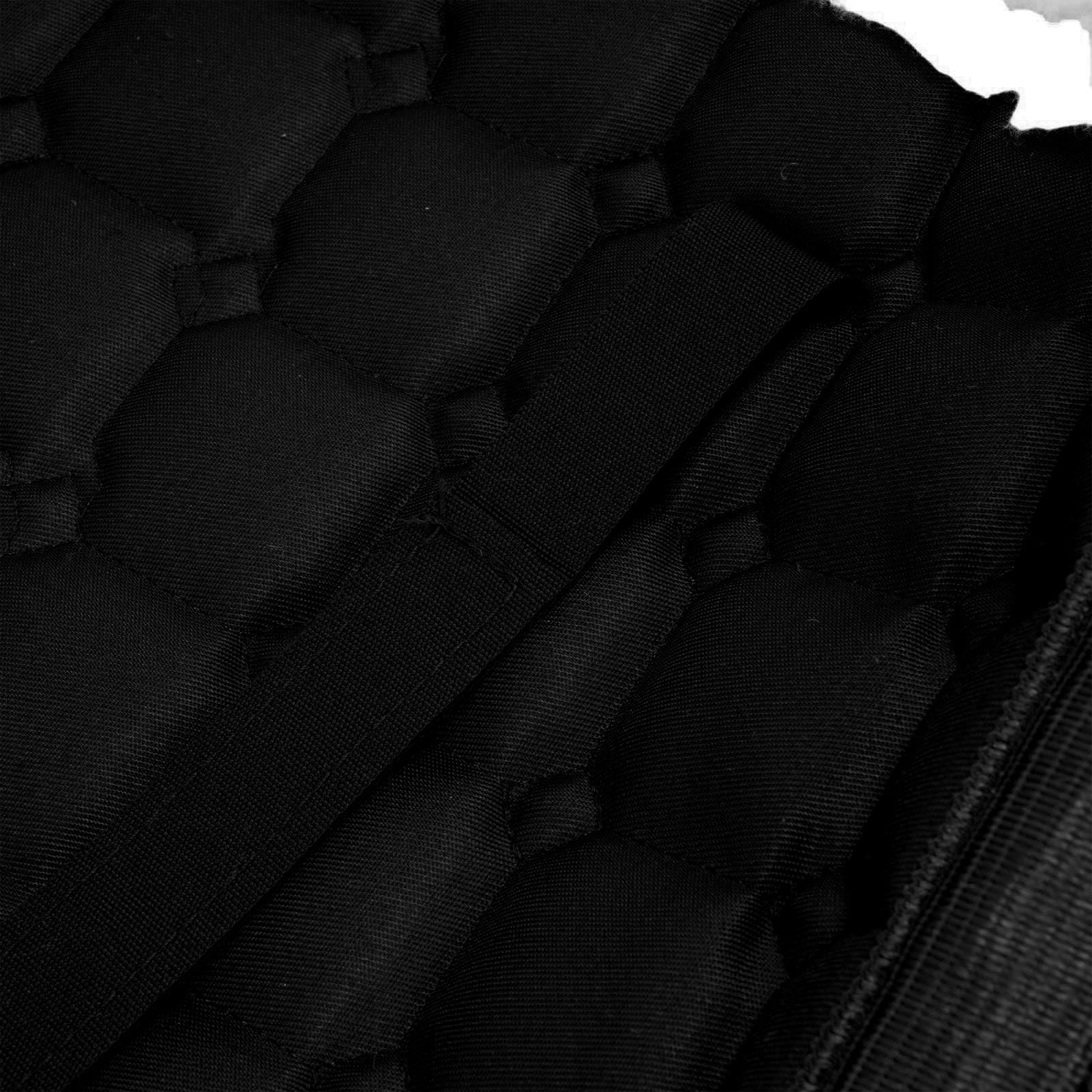 Tapis de Selle d'équitation, Respirant, Absorbant la Sueur, élégant, Couture 3D pour Cavaliers, Polyester, Soie, Coton (Black)