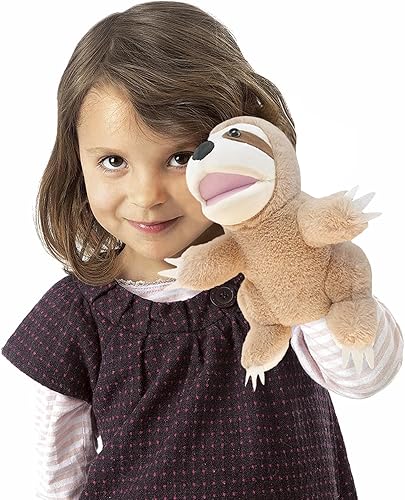 Miniatura 2 de okegztoa Marionetas de mano de perezoso, marionetas de mano de animales de 10 pulgadas para niños, marionetas de mano para niños pequeños de 1 a 3