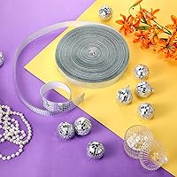 Vista 4 de SATINIOR 20000 piezas de azulejos de espejo de bola de discoteca autoadhesivos para manualidades, 5 x 5 mm, pequeños adhesivos de bola de cinta