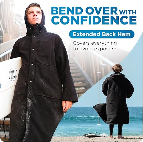 Miniatura 5 de Waterparka - Chaqueta de forro polar cálida para hombres y mujeres - Parka acuática para natación, buceo, surf, resistente al viento, impermeable y