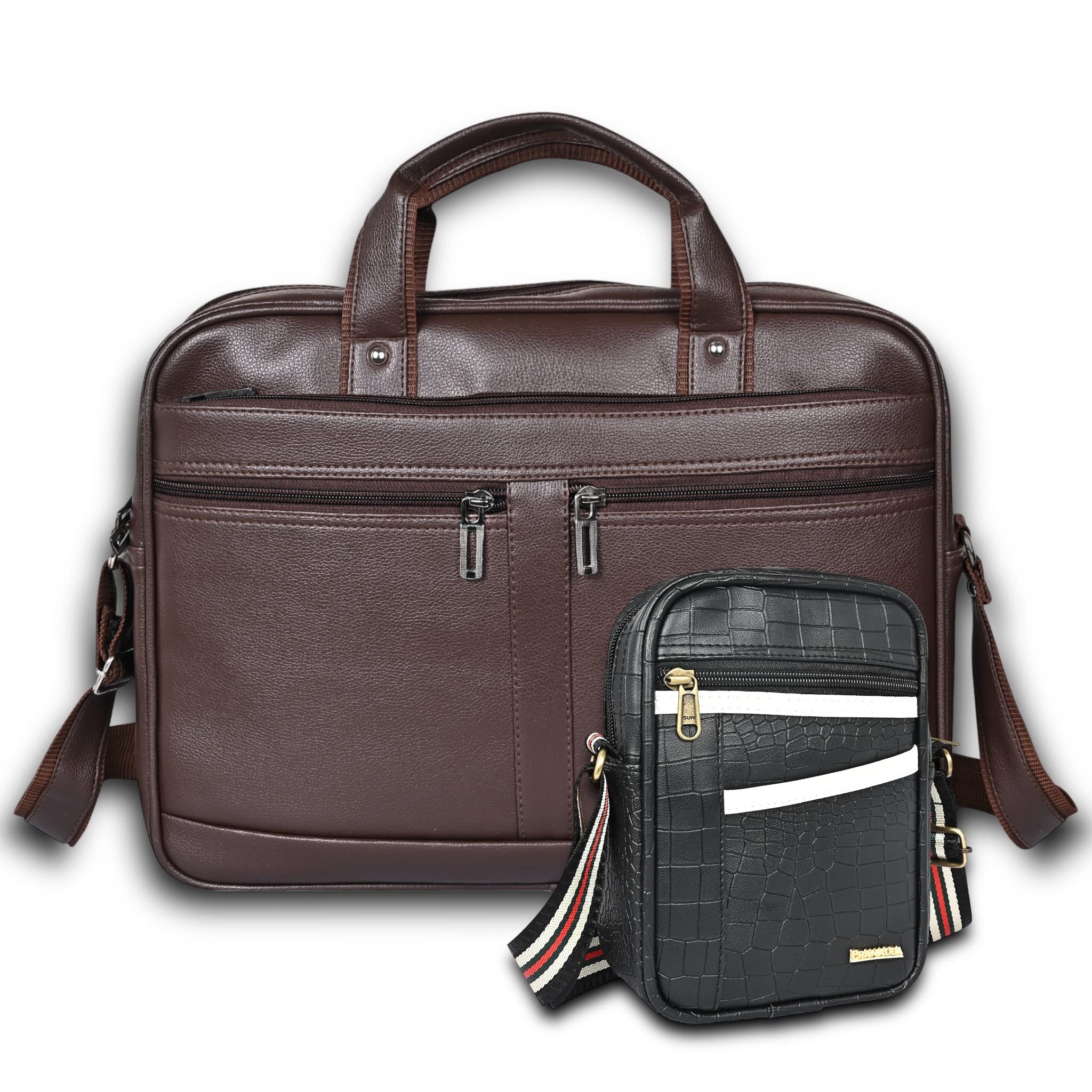 See full amazon price history chart for Pramadda Pure Luxury Elegant Corporate Diwali Gift Item for Men Women Tan Leather Messenger laptop File Brown Leather Crossbody Bag Combo Pack | Special Birthday Gifts for Men Employee Staff Clients. Pramadda Pure Luxury Elegant Corporate Diwali Gift Item for Men Women Tan Leather Messenger laptop File Brown Leather Crossbody Bag Combo Pack | Special Birthday Gifts for Men Employee Staff Clients. (B0BWMVWM75) Amazon Price History, Amazon Price Tracker