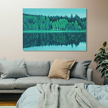 Amazon.co.jp: 画家 東山魁夷 風景画 朝静 ポスター 部屋飾り