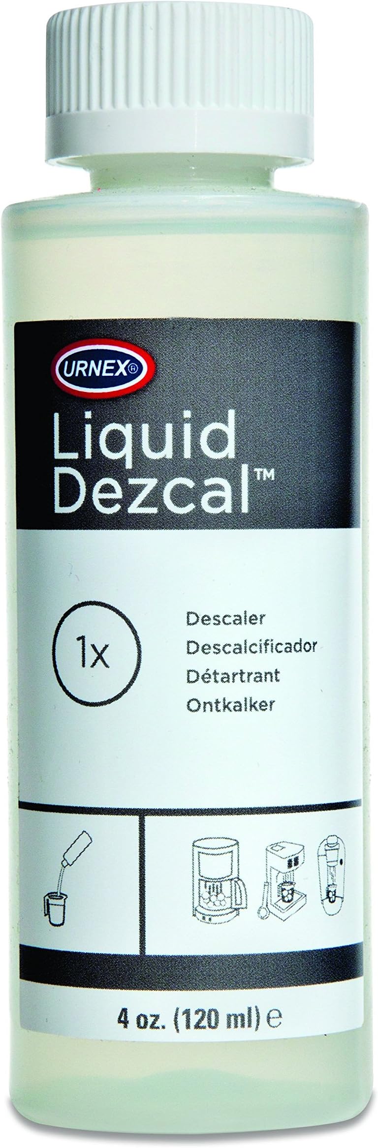 Urnex Dezcal Activated Scale Remover Liquid, White