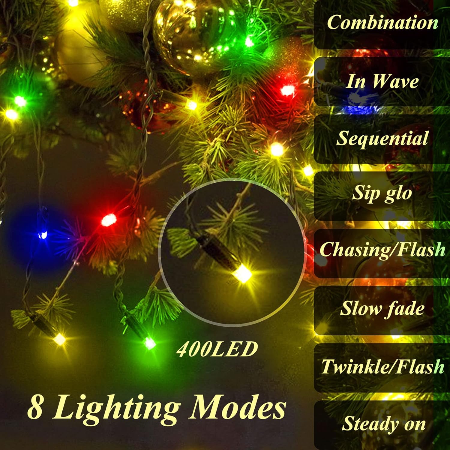 Buy aneeway 400 LED Christmas Tree Lights, Christmas Lights with 8
