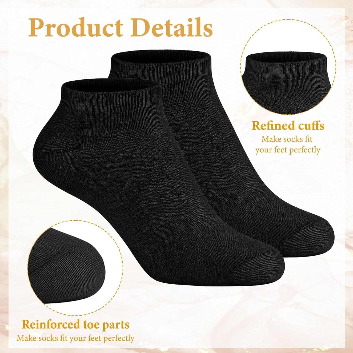 100 Pairs Low Cut Thin Ankle Socks Bulk for Women Men, Breathable Casual Socks No Show Sock Athletic Unisex Cotton Sock for Homeless Gifts - Image 3