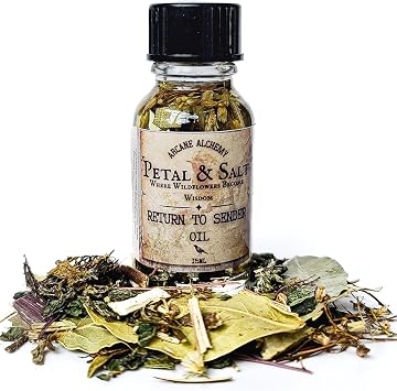 Return to Sender Spell Oil by Petal & Salt Sends Back Negativity, Hexes & Ill Intent, Banishing, Reversal & Protection Ritual Oil, Energetic Reversal & Boundary Shield