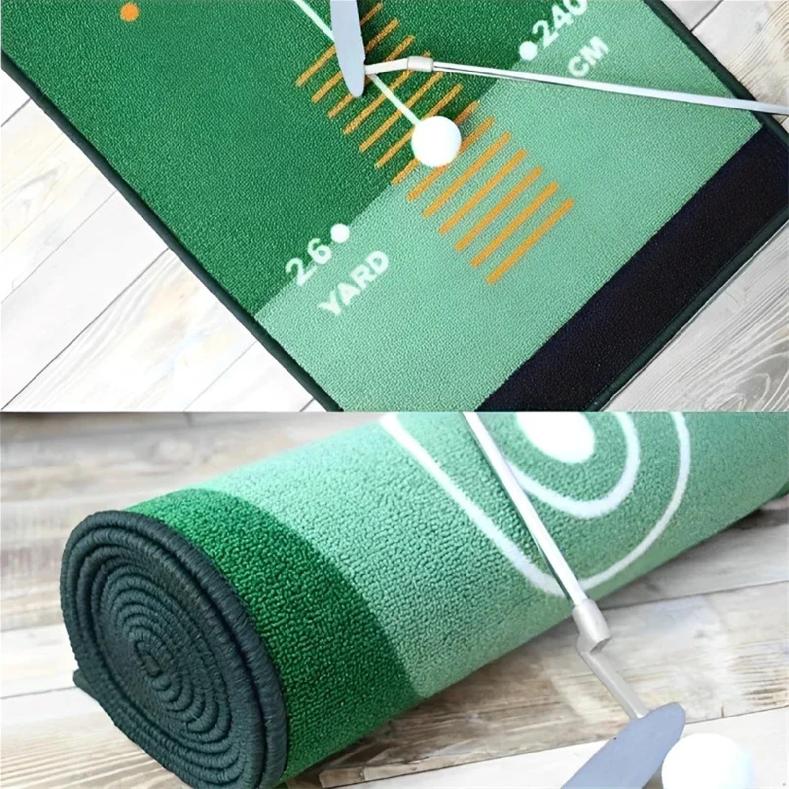 Genérico Compatible con Alfombra de Golf, Alfombrilla de Golf Verde for Interiores y Exteriores, Antideslizante Lavable, 50x300cm
