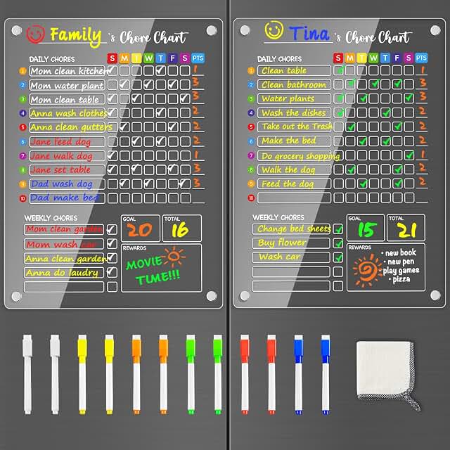 PigPotParty Acrylic Chore Chart