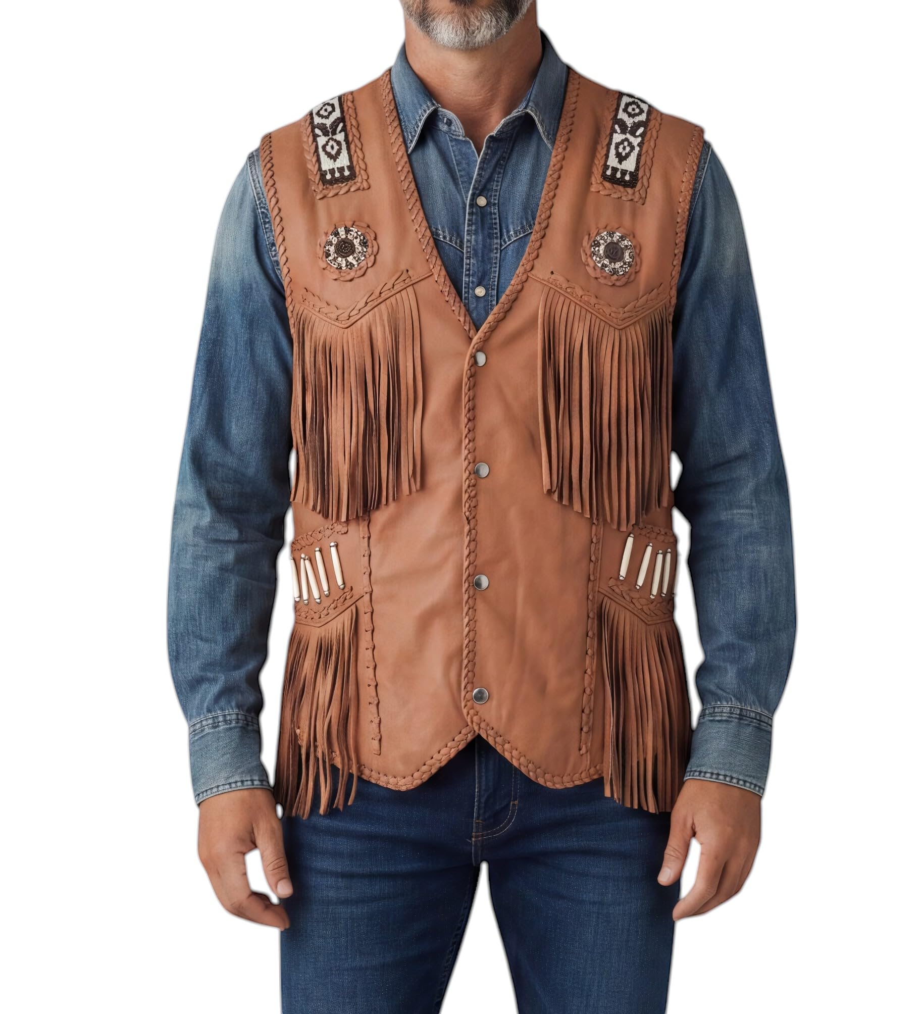 Men's Western Suede Leather Vest