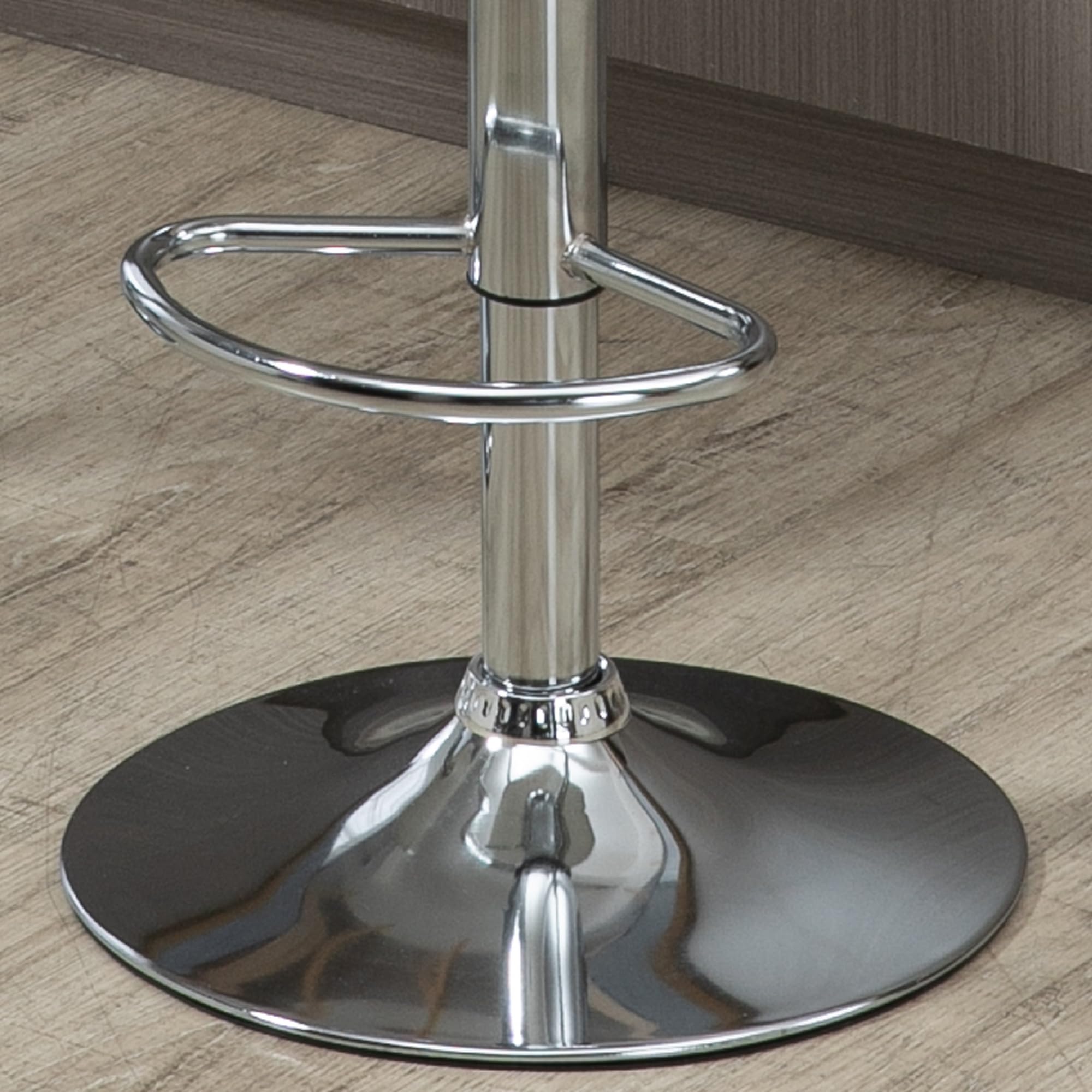 HOMCOM Set 2 Sgabelli Bar con Altezza Regolabile con Schienale Bianco | Sedie Bar Alte in PU, con Schienale, Poggiapiedi e Seduta Morbida, Struttura in Acciaio, Girevoli a 360°, per Penisola
