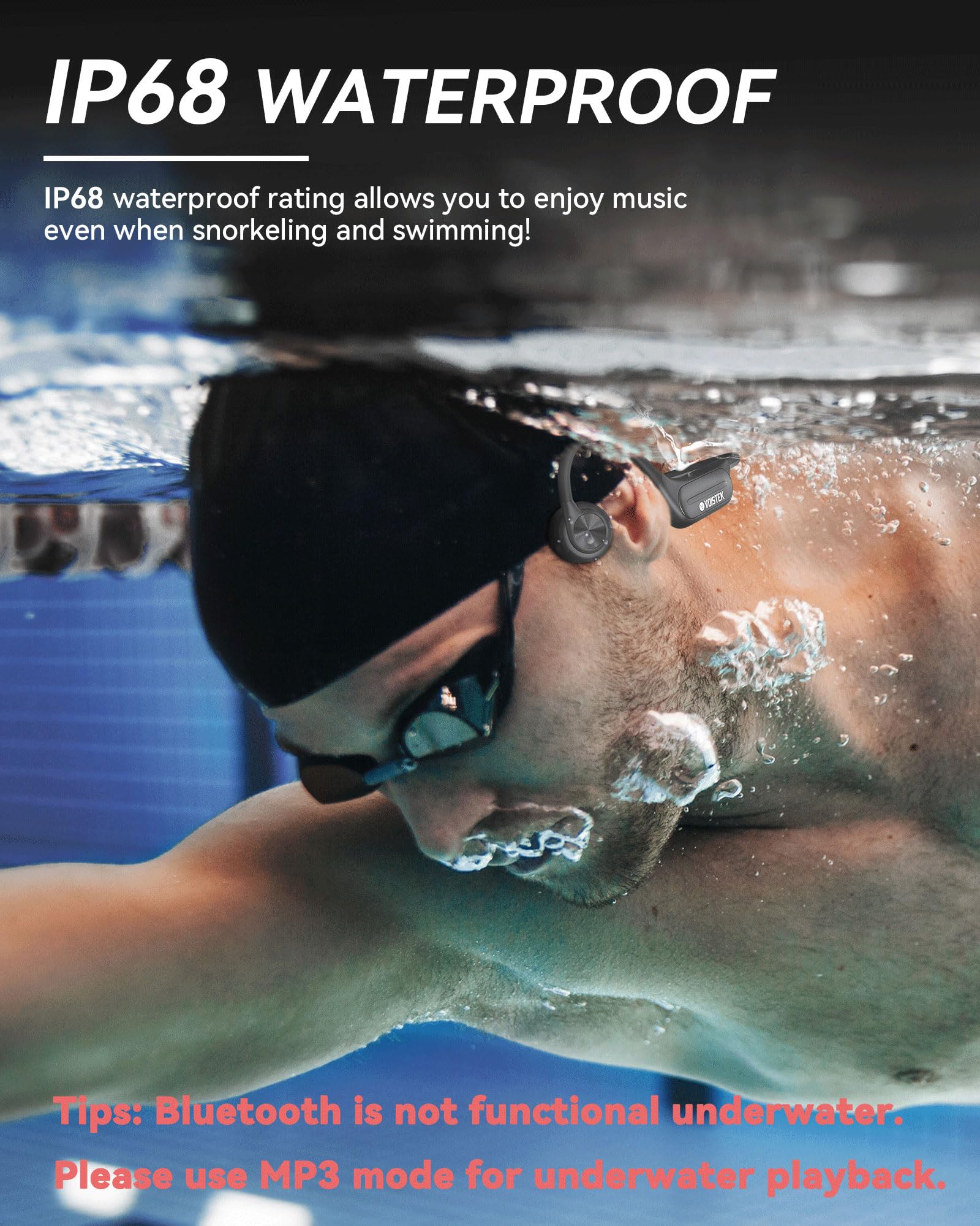 Voistek Swimming Bone Sound Headphones - Ohrfreie Bluetooth Sporthörer - Dettaglio