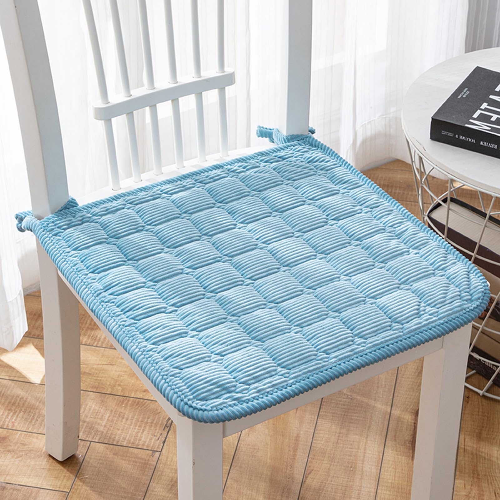 Coussin de siège avec attaches lavable anti-poussière 50x50cm salon