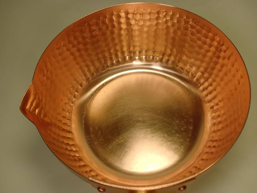 銅製鎚目雪平鍋約径２４ｃｍ（３.０Ｌ）内面錫メッキ無 業務用仕様日本製 skk-030_010.jpg