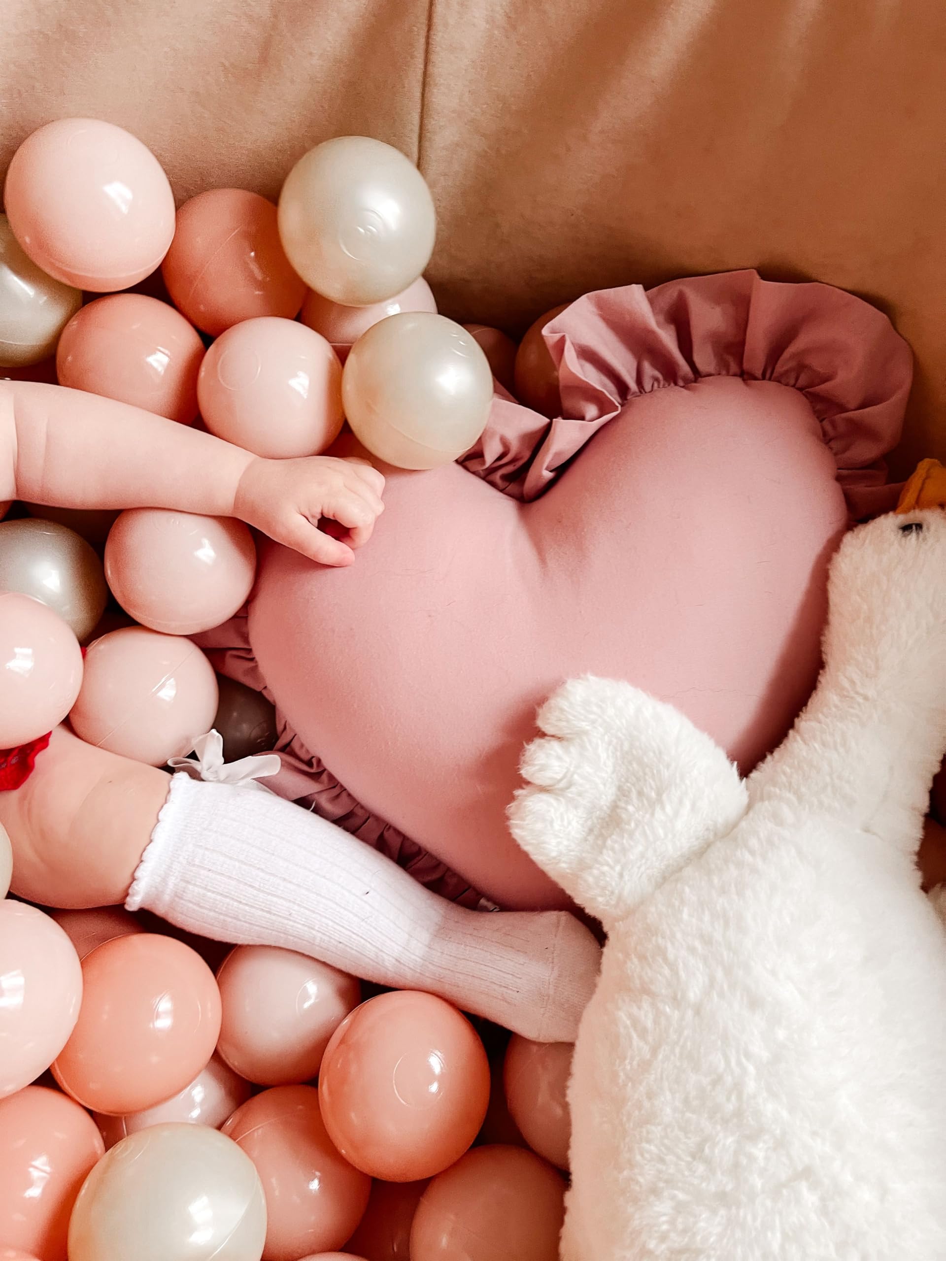 Flumi Personnalisé Piscine a Balle pour Bébé à partir de 1 an - Fosse à Boules pour Enfants 90x40cm - 200 Balles ∅ 7cm - Produit Européen - Oeko-TEX et CE Certifiée (Teddy Chocolat)