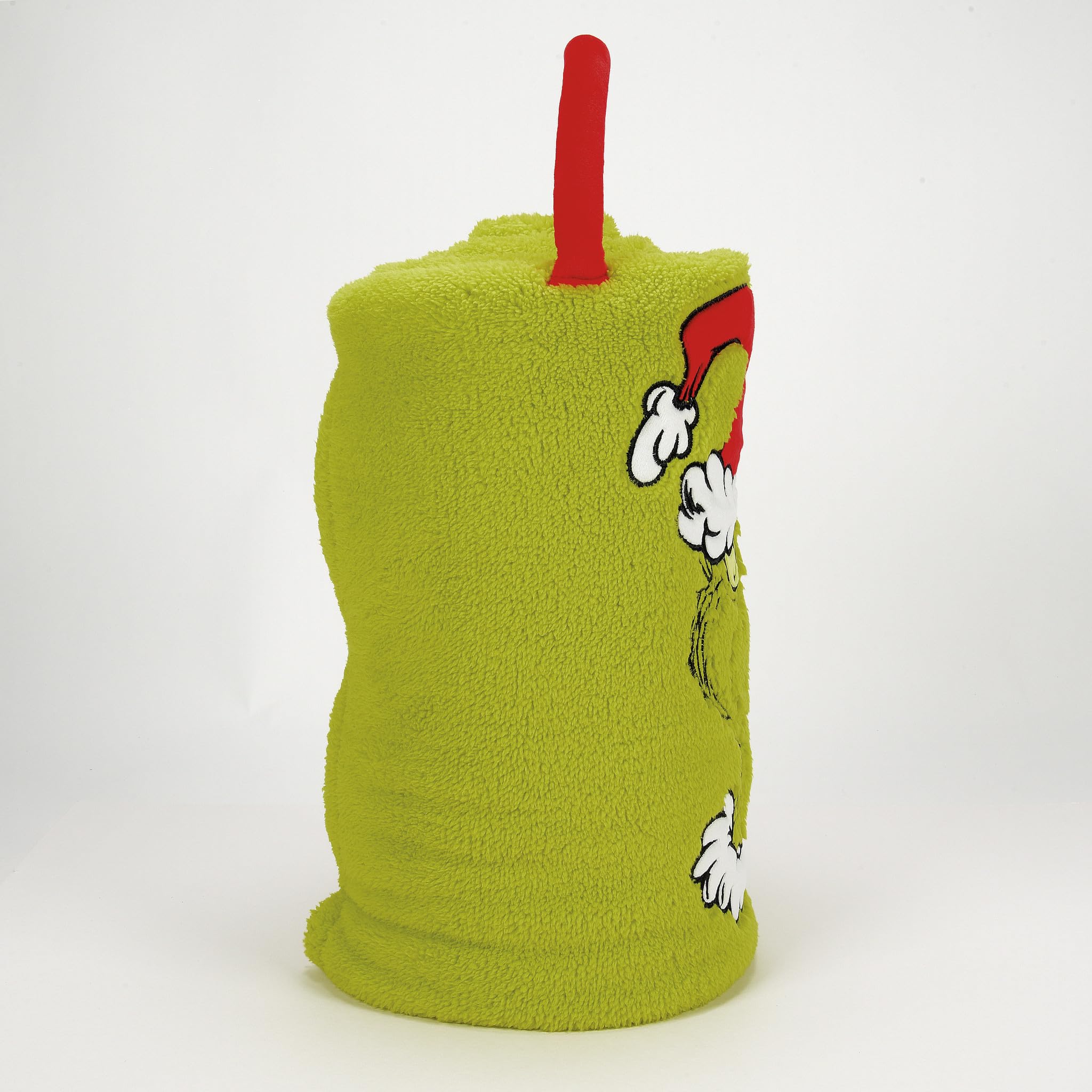Department 56 Snowpinions Dr. Seuss Grinch Angry Santa coperta, 114 x 152 cm, verde
