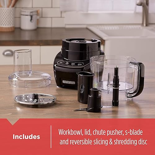 Miniatura 6 de BLACK+DECKER Procesador de alimentos 3 en 1 de fácil montaje de 8 tazas, color negro