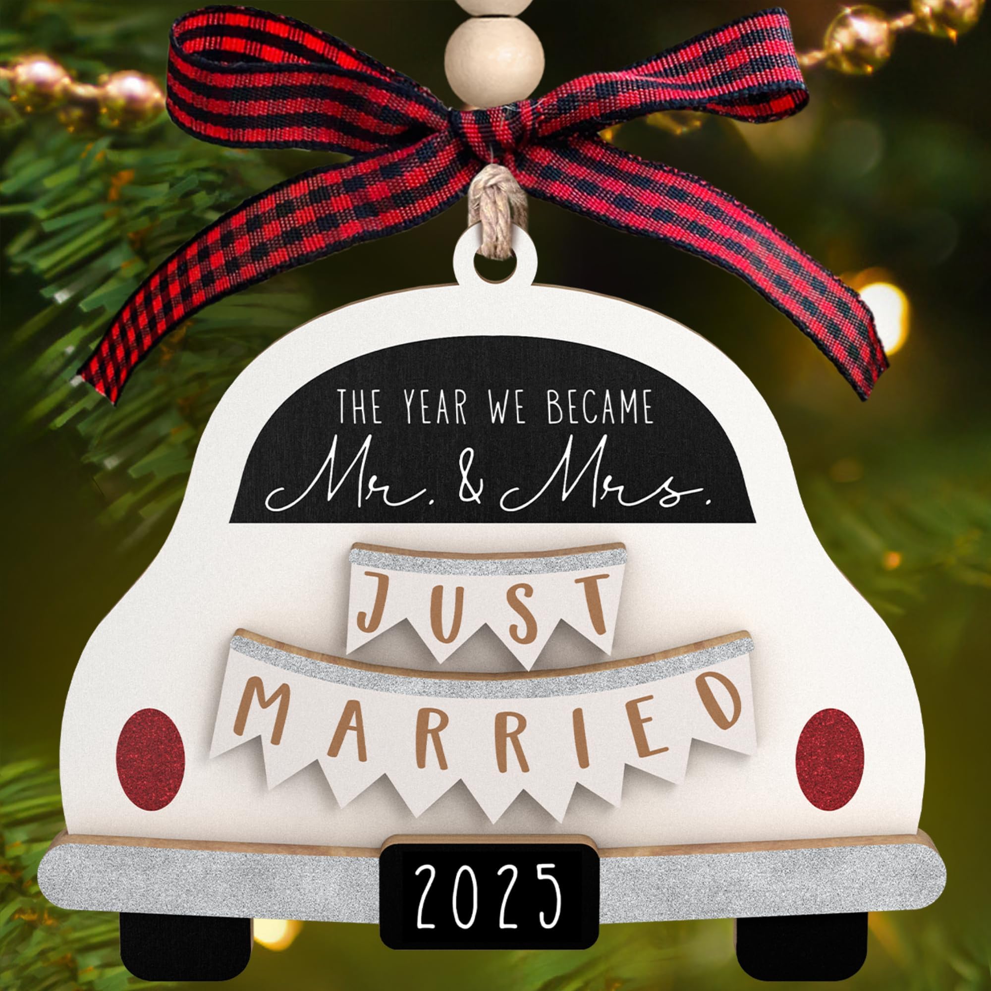 Pawzity Wedding Gifts - Mr and Mrs Gifts - Wedding Gift for Couples 2025, Bride, Future Mr and Mrs - Bridal Shower Bride Gift Ideas for Her, Married Couple, Newlywed - Wood Hanging Ornament 2025