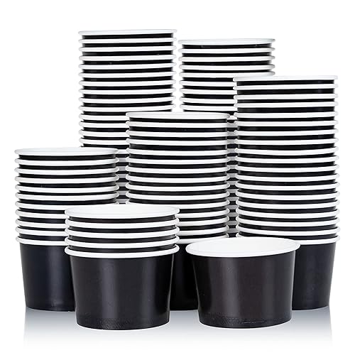 MATICAN Paper Ice Cream Cups, 100-Pack 9-oz Disposable Dessert Bowls