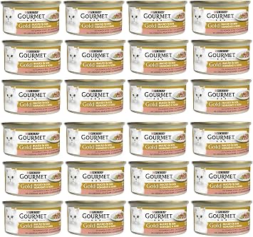 Gourmet Gold Par a Etli Soslu Somonlu ve Tavuklu Kedi Konservesi 85 Gr x 24 Adet