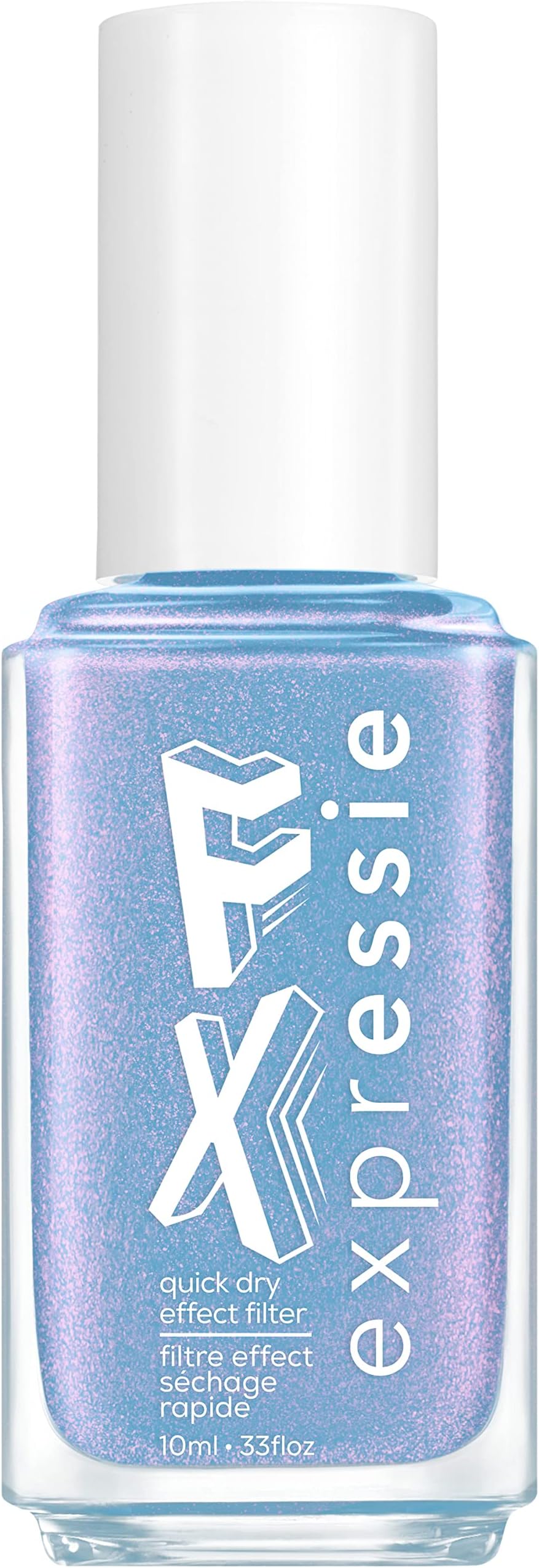 Expressie FX Filter Quick-Dry Vegan Nail Polish, Frosty Blue Top Coat, Immaterial Frost, 0.33 fl oz