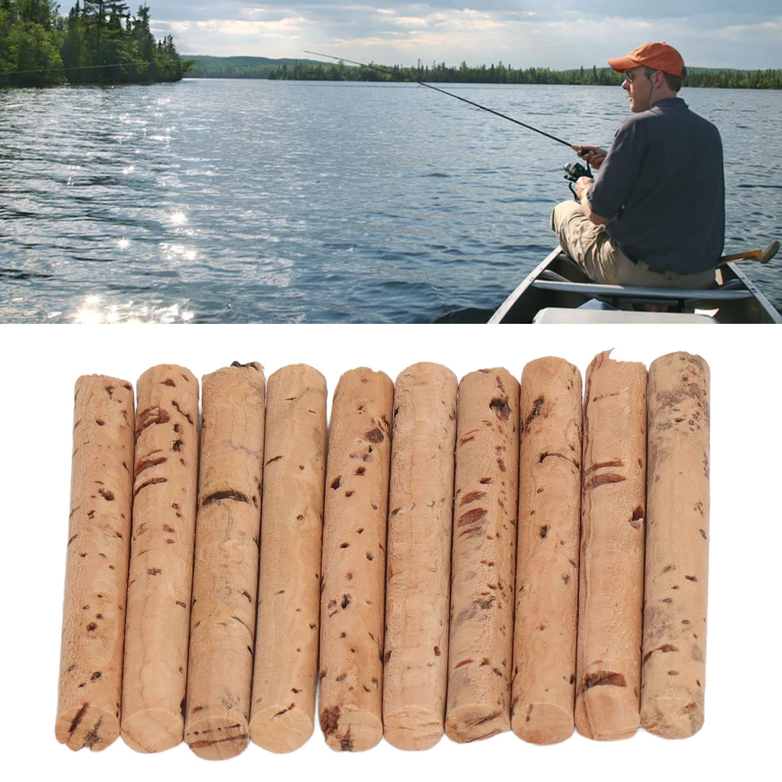 VGEBY 10 Bastoncini Di Sughero In Quercia Per Pesca Alla Carpa, 5cm, Per Boilies Ed Esca, Galleggianti E Portatili - 4