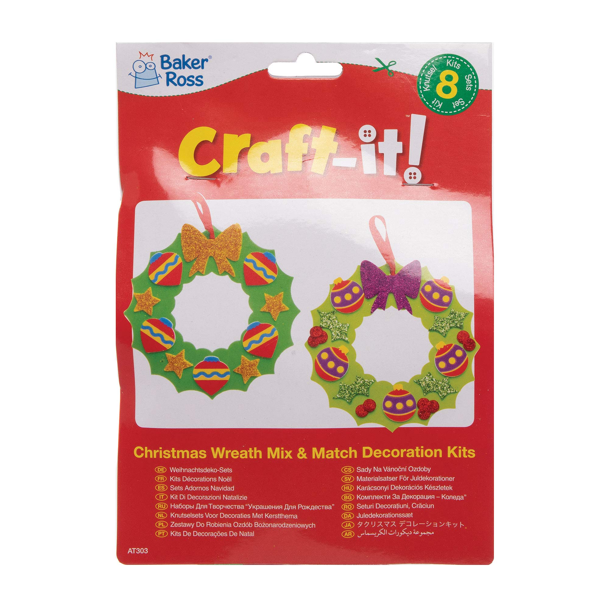 Baker Ross Kit Ghirlande Delle Stagioni (4 Pezzi) - Attività Creativa Per Bambini, Autoadesiva, 18.5 Cm