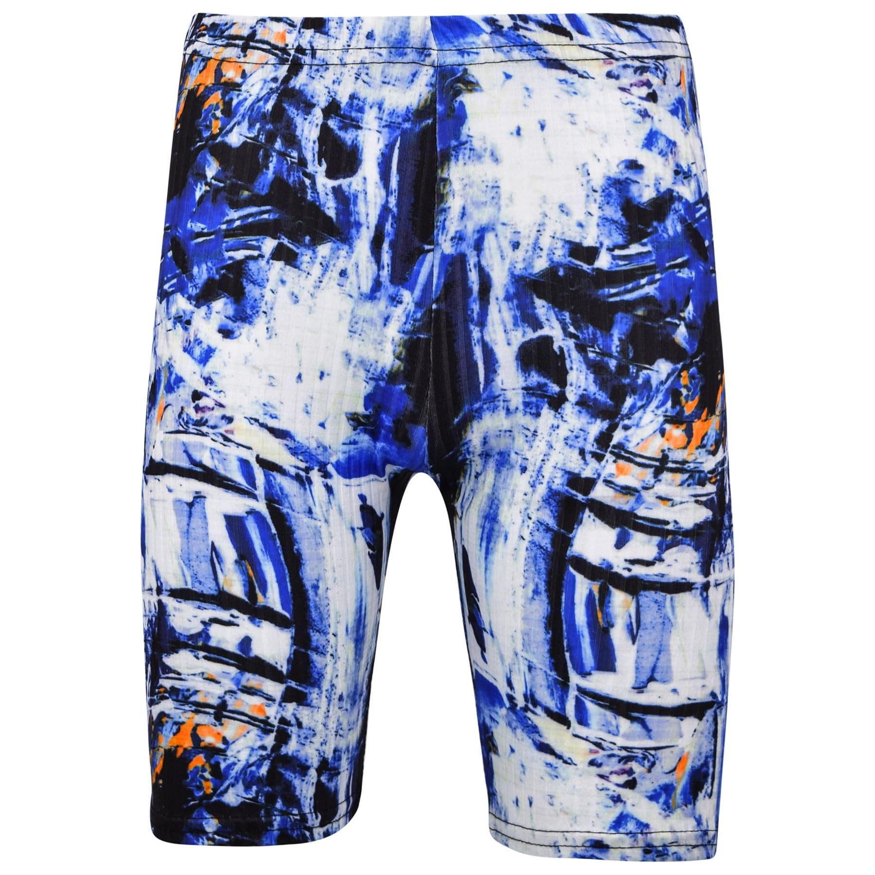 A2z 4 Kids Girls Blue Shorts Tie Dye Printed Summer Trendy Fashion - Tie Dye 257 Shorts 13
