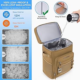 Hulongo Leakproof Insulated Cooler Backpack for Men & Women, Waterproof Backpack Cooler for Beach, Lunch Backpack, Leak Proof, Yellow